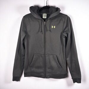 Under Armour Full Zip Hoodie Athletic Warm Up‎ Jacket Gray Small Gray Fleece